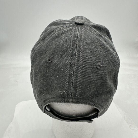 Holden Beach Hat Adult One Size Gray Strap Back Cap North Carolina USA flag - Picture 3 of 7